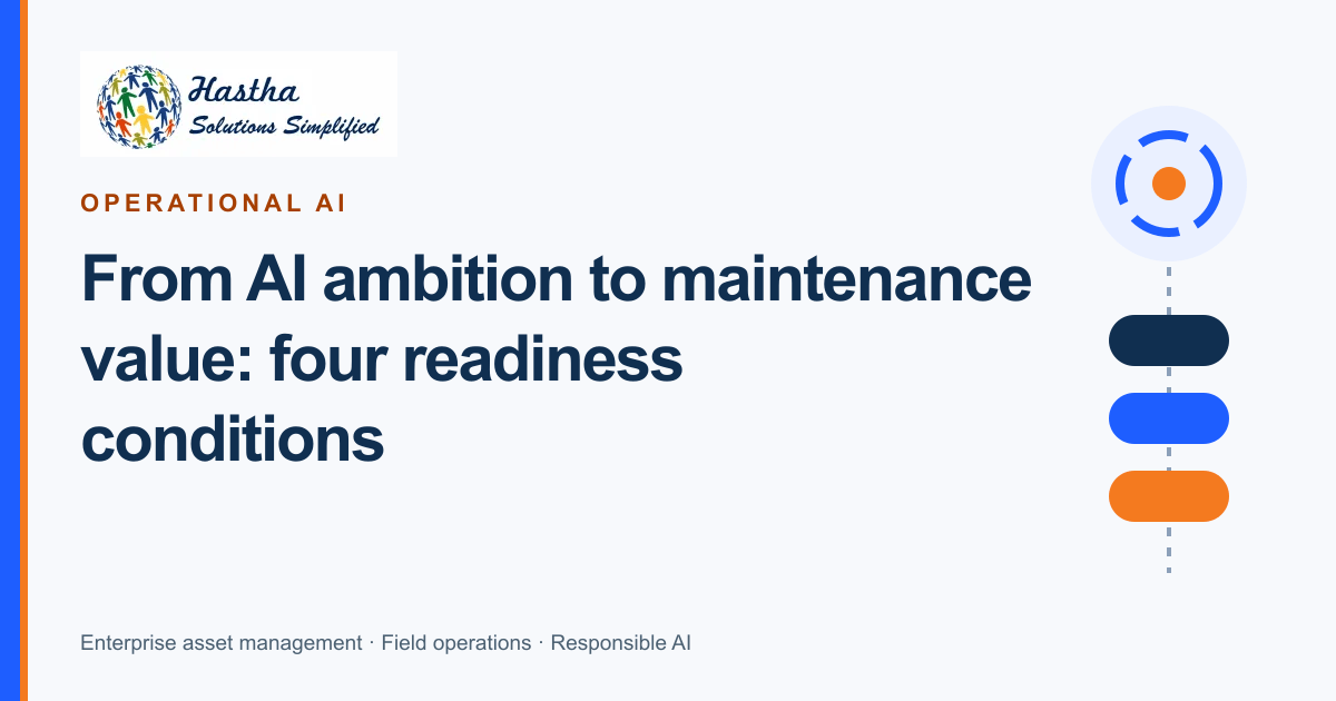Cover image for From AI ambition to maintenance value: four readiness conditions